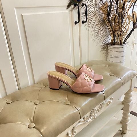 SANDAL CAO GÓT NỮ TB* LOGO ĐẶC TRƯNG – DA BÓNG, LÓT DA CỪU