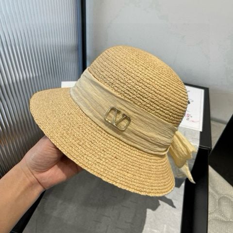Mũ Nữ VALENTINOO* Raffia Bucket Hat
