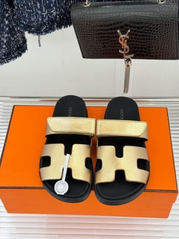 SANDAL NAM NỮ H M DÒNG CHYPRE H-CUTOUT QUAI DÁN ÁNH KIM ĐẾ PLATFORM ÊM CHÂN