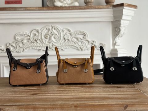 TÚI XÁCH NỮ H M LINDY 19 CANVAS PHỐI SWIFT LEATHER – MINI BAG MẪU MỚI QUÁ ĐẸP