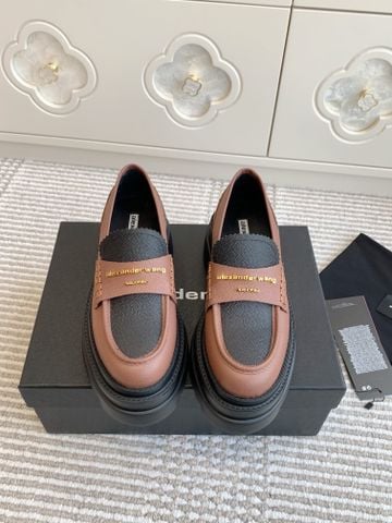 GIÀY LOAFER NỮ Alexander* Wang*  ĐẾ CAO CARTER 7.5CM – KHÓA KIM LOẠI BIỂU TƯỢNG
