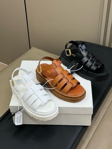 GIÀY SANDAL NỮ PRAD* – CAGE STRAP LUG SOLE HOT TREND XUÂN HÈ 2025