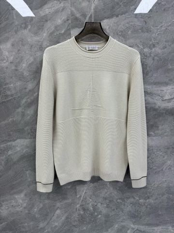 ÁO LEN NAM BRUNELO* CUCINELI*  WAFFLE KNIT – CAPSULE, TONE-ON-TONE TINH TẾ