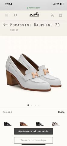 GIÀY NỮ HERM* CAO GÓT H LOGO TỐI GIẢN THANH LỊCH