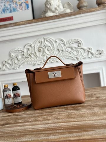 TÚI XÁCH NỮ H M 24/24 MINI EVERCOLOR PHỐI SWIFT LEATHER PHOM MỀM SANG TRỌNG 29CM