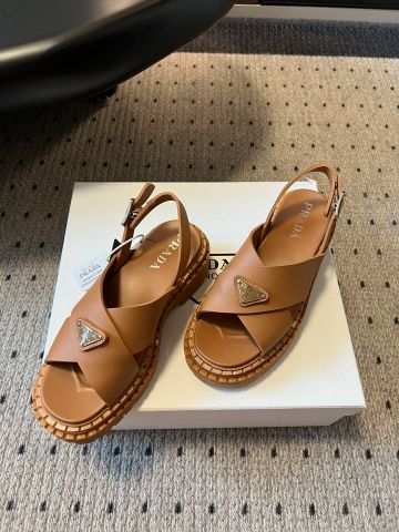 SANDAL NỮ PRAD*  ĐẾ RĂNG CƯỜM ROMA TÂN CỔ ĐIỂN