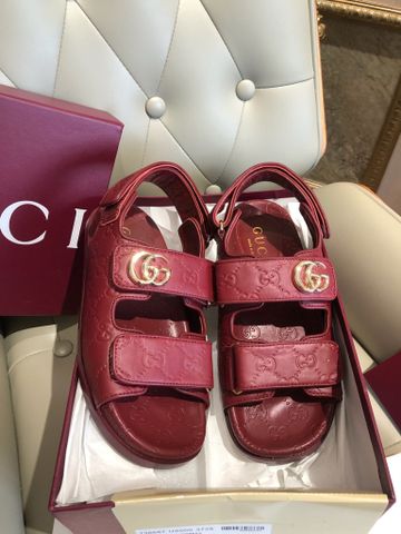 SANDAL NỮ G C DÒNG DOUBLE G GG EMBOSSED LEATHER