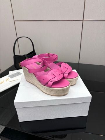 SANDAL NỮ DI*Or*  ĐẾ CÓI WEDGE 9.5CM – HỒNG FUCHSIA