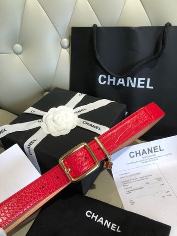 THẮT LƯNG NỮ C N LEATHER BELT CROCODILE-EMBOSSED CALFSKIN 30MM KHÓA VUÔNG CHARM KIM LOẠI