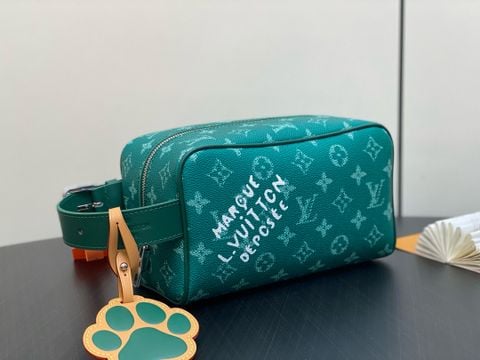 TÚI VỆ SINH UNISEX L*V LOCKER DOPP KIT MONOGRAM XANH EMERALD