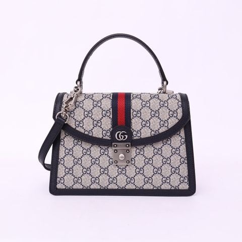 TÚI XÁCH NỮ GC DÁNG TOP HANDLE GG SUPREME WEB STRIPE ICONIC