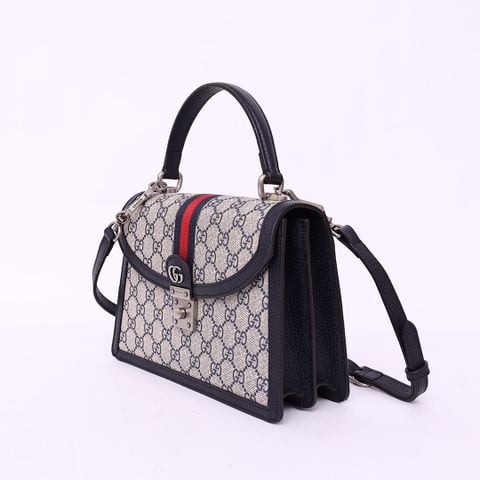 TÚI XÁCH NỮ GC DÁNG TOP HANDLE GG SUPREME WEB STRIPE ICONIC