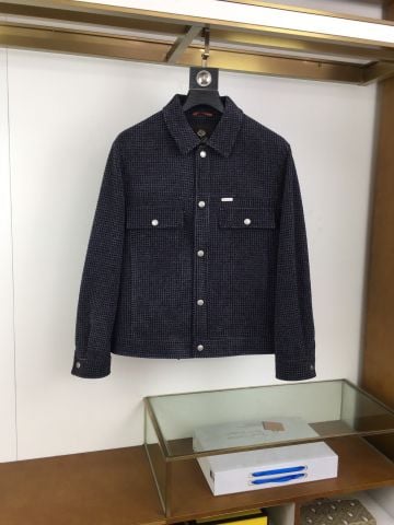 ÁO KHOÁC NAM DỆT SỌC COTTON-SILK, DÁNG BOX-SHIRT THANH LỊCH