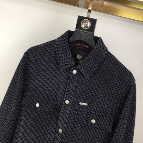 ÁO KHOÁC NAM DỆT SỌC COTTON-SILK, DÁNG BOX-SHIRT THANH LỊCH