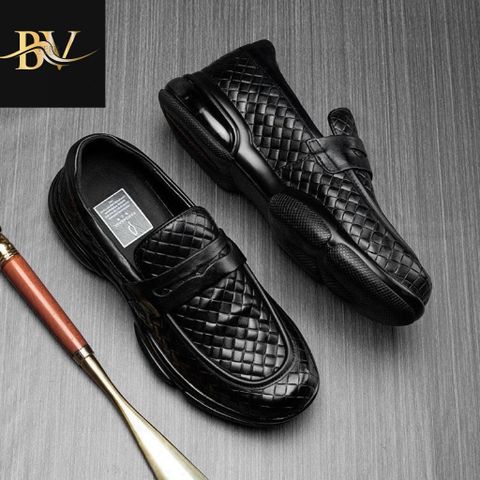 GIÀY SLIP ON NAM BV ĐAN INTRECCIATO NỔI 3D – ĐẾ DÀY PHONG CÁCH THỂ THAO, LÊN FORM SANG GỌN