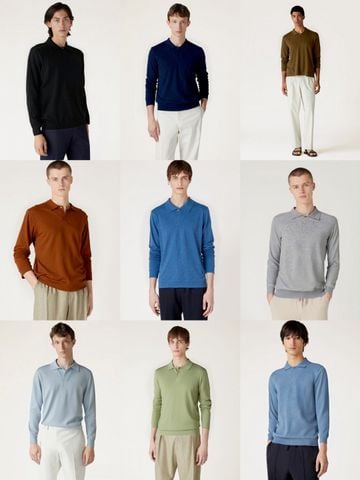 ÁO LEN NAM LP CỔ BẺ 1 NÚT – BỀ MẶT MỊN NHẸ, LỊCH LÃM DỄ PHỐI