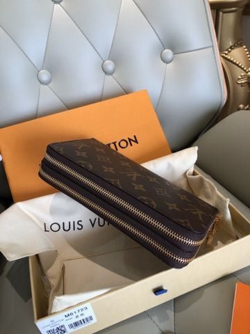Ví nam nữ L*V  Double Zipper Monogram