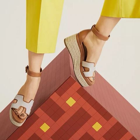 Sandal nữ Herm*s Elda đế xuồng