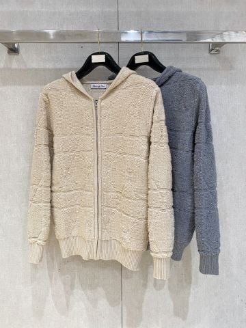 ÁO KHOÁC LEN NAM DIOR* CÓ MŨ – KHÓA KÉO, DỆT LEN CỪU ÚC SANG TRỌNG