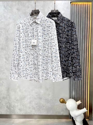 ÁO SƠ MI NAM H M 2025 HỌA TIẾT ETRIERS/STIRRUP MOTIF – VẢI COTTON SHIRT FABRIC NHẬP Ý, PHOM BUTTON-DOWN SANG TRỌNG