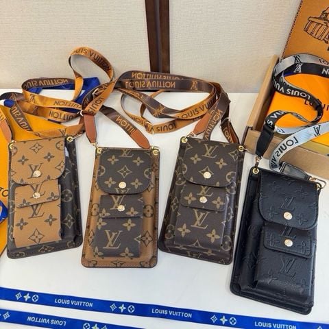 TÚI ĐỰNG ĐIỆN THOẠI L V MONOGRAM – PHONE POUCH ĐA NĂNG, DÂY ĐEO DỆT ĐIỀU CHỈNH