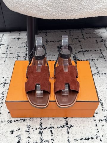 SANDAL NỮ H M SANTORINI PHOM CHỮ H DA DÊ SUEDE