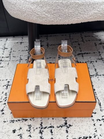SANDAL NỮ H M SANTORINI PHOM CHỮ H DA DÊ SUEDE