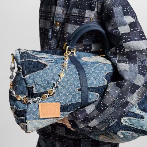 PHỤ KIỆN TÚI NAM NỮ L V SAILOR BAG CHAIN PHỐI KIM LOẠI VÀNG BẠC, CHARM HOA MONOGRAM & LV SIGNATURE