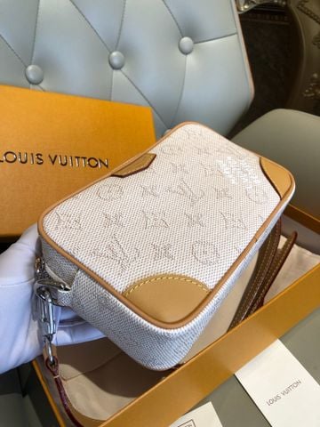 TÚI ĐEO CHÉO NAM NỮ L V TROCADERO MINI MONOGRAM HERITAGE PHOM HỘP VIỀN DA CỔ ĐIỂN