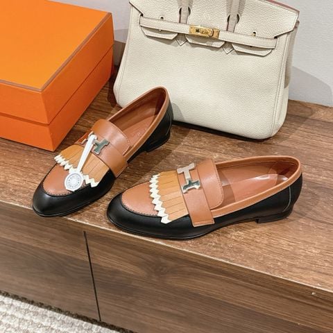 GIÀY NỮ Herme*s loafer PHIÊN BẢN PARIS – TUA RUA TINH TẾ & KHÓA H THÉP