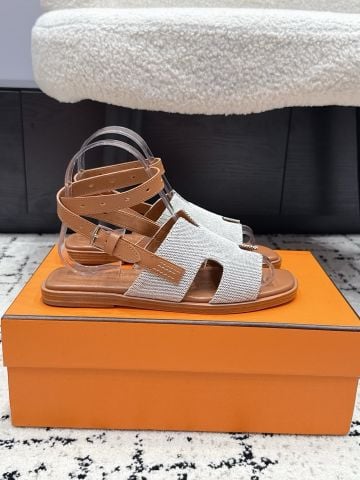 SANDAL NỮ H M SANTORINI PHỐI VẢI DỆT