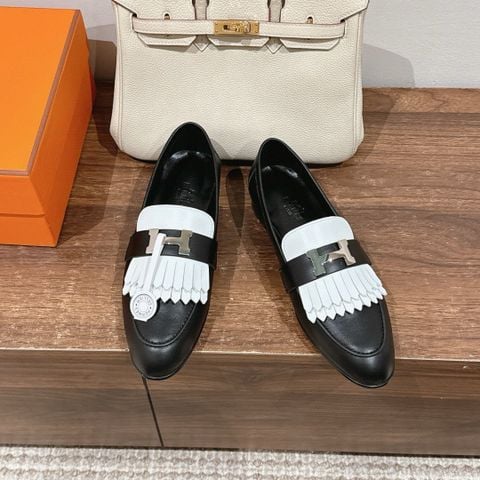 GIÀY NỮ Herme*s loafer PHIÊN BẢN PARIS – TUA RUA TINH TẾ & KHÓA H THÉP