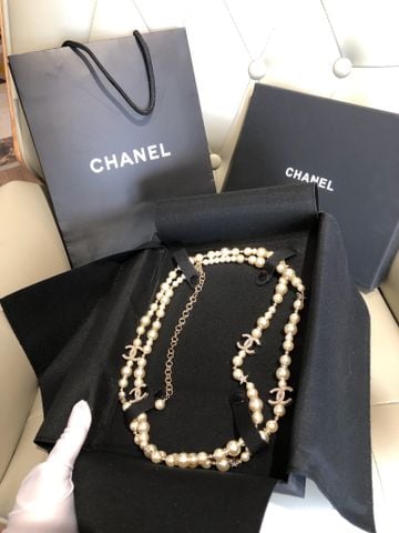 DÂY CHUYỀN NỮ CN NGỌC TRAI DÁNG DÀI PHỐI LOGO ĐÍNH ĐÁ SANG TRỌNG