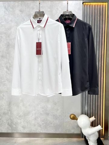 ÁO SƠ MI NAM G C CỔ WEB STRIPE – COTTON TINH CHẢI, THÊU LOGO NGỰC TINH TẾ