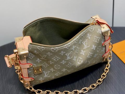 TÚI XÁCH NỮ L V SIDE TRUNK EAST WEST DENIM RENDEZ-VOUS PHOM DÀI KHÓA S-LOCK XÍCH BẢN LỚN