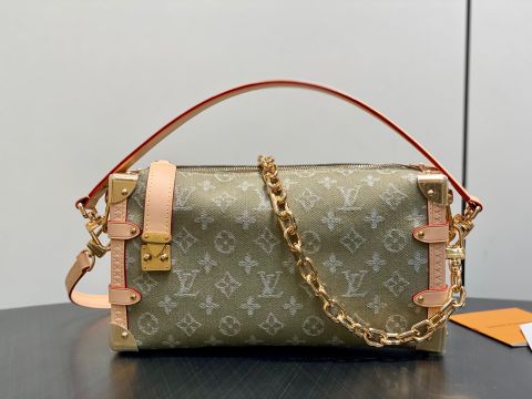 TÚI XÁCH NỮ L V SIDE TRUNK EAST WEST DENIM RENDEZ-VOUS PHOM DÀI KHÓA S-LOCK XÍCH BẢN LỚN