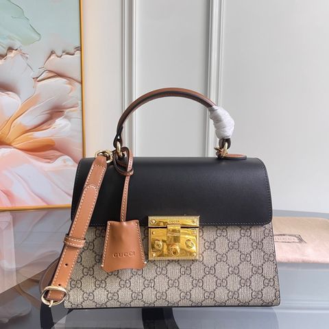 TÚI XÁCH NỮ GC DÁNG TOP HANDLE MONOGRAM – KHÓA PADLOCK BIỂU TƯỢNG