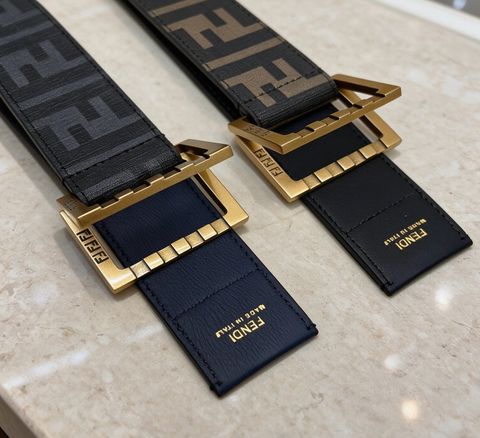 THẮT LƯNG NAM NỮ F D JACQUARD PHỐI DA BÒ, KHÓA HÌNH HỌC QUÁ ĐẸP