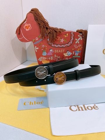THẮT LƯNG NỮ C L ICONIC KHÓA HUY CHƯƠNG NGỰA