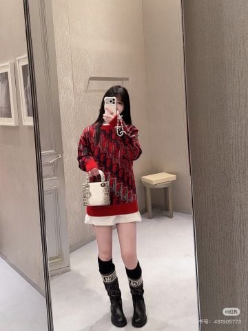 ÁO LEN NAM DR OBLIQUE DỆT JACQUARD SIGNATURE – FORM GỌN SANG