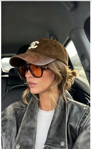 MŨ LƯỠI TRAI NỮ C N – CORDUROY MIX LEATHER-EFFECT BRIM