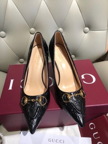 GIÀY CAO GÓT NỮ GUCC* HORSEBIT EMBOSSED