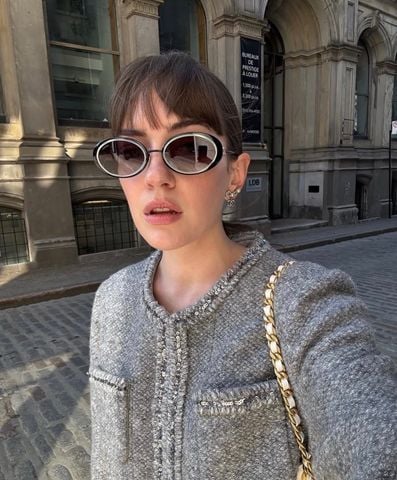 KÍNH MẮT NỮ CHANE* GỌNG TRÒN VINTAGE VIỀN HỒNG/ĐEN VÀNG SANG CHẢNH