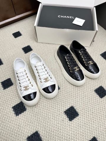 GIÀY THỂ THAO NỮ CHNEL*  SNEAKER CAP-TOE CHẦN BÔNG – PHONG THÁI THANH LỊCH, CÀNG ĐI CÀNG “CHẤT