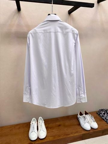 SƠ MI NAM B O S S COTTON Ý SỌC NHUYỄN THÊU NGỰC – PHOM BUSINESS SHIRT CAO CẤP