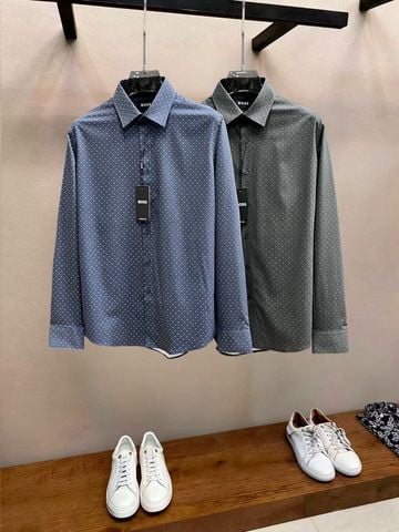 SƠ MI NAM B O S S COTTON DỆT MỊN HOẠ TIẾT MICRO-STAR SANG TRỌNG