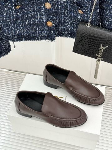 GIÀY LOAFER NỮ T R PHOM PENNY LOAFER DA NÂU CỔ ĐIỂN