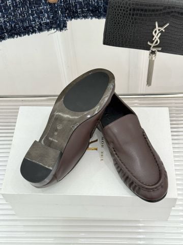 GIÀY LOAFER NỮ T R PHOM PENNY LOAFER DA NÂU CỔ ĐIỂN