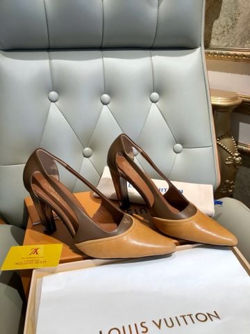 GIÀY CAO GÓT NỮ L V VARINA PHỐI DA HAI TONE MŨI NHỌN GÓT 9CM VÂN LOANG ĐỘC ĐÁO