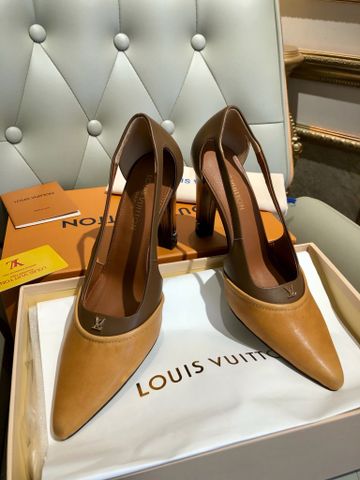 GIÀY CAO GÓT NỮ L V VARINA PHỐI DA HAI TONE MŨI NHỌN GÓT 9CM VÂN LOANG ĐỘC ĐÁO